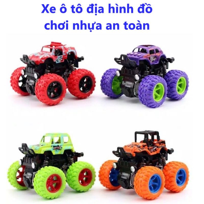 Xe ô tô đồ chơi quán tính địa hình chạy đà, lộn nhào cho bé 4 màu