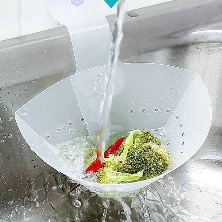 Rổ giá mềm lắp ghép vo gạo rửa rau hongkong_store sieure888 Rổ gía đa năng treo bồn rửa bát lắp ghép túi lọc rác bồn rửa