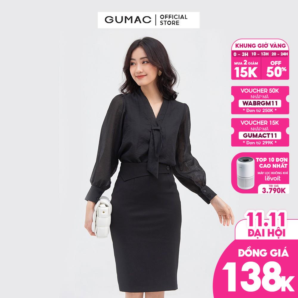 Chân váy bút chì nữ GUMAC ôm body VB873, công sở thanh lịch, trẻ trung | BigBuy360 - bigbuy360.vn
