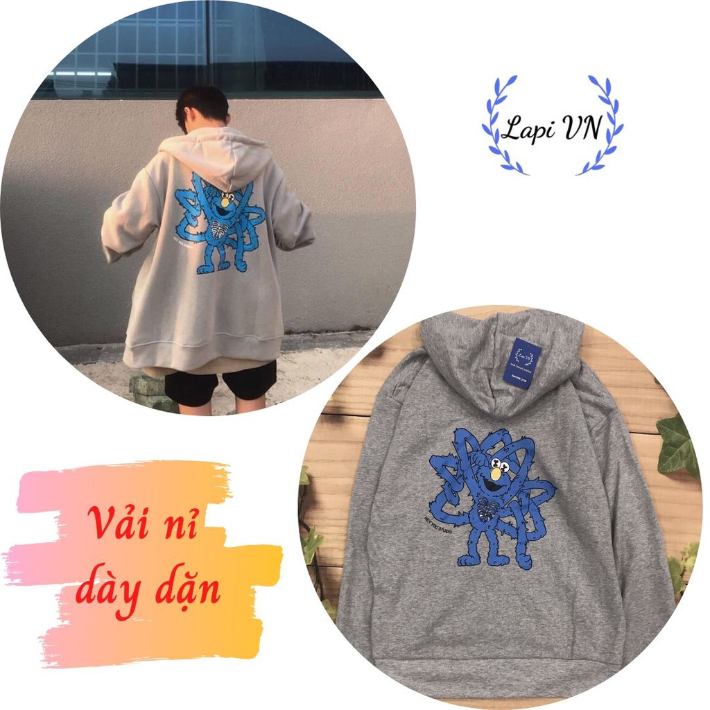 [KÈM VIDEO, ẢNH THẬT] Áo Hoddie Nỉ Ngoại Unisex KAWS Cực Chất- Lapi VN- Chất Liệu Nỉ Dày Dặn, Áo Khoác Nam Nữ Đẹp