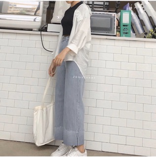 QUẦN CULOTTES JEAN LẬT LAI