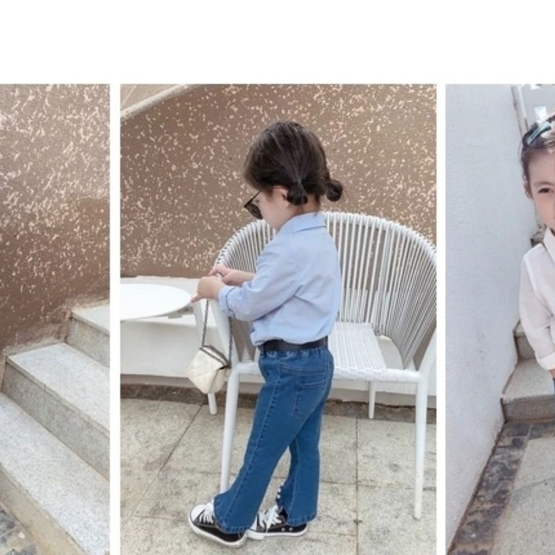 Áo Sơ Mi Cotton Xuân Thu Hàng Mới Cho Bé Gái