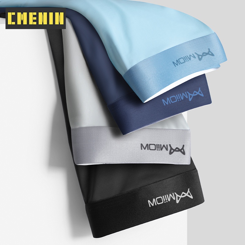 Set 4 quần lót boxer CMENIN chất lụa mát thoáng khí chống khuẩn size L-5XL M1511 cho nam