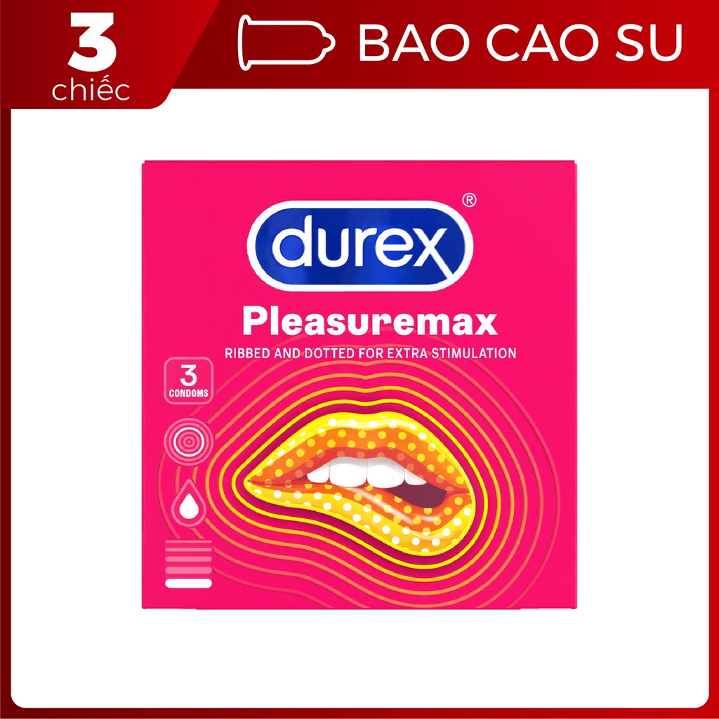 Bao Cao Su Durex Pleasuremax Hộp 3 Chiếc - BigBull Shop