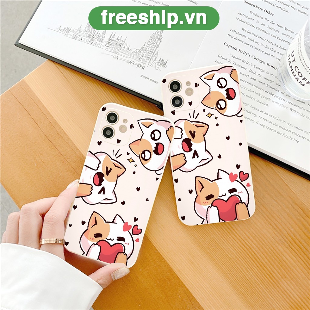 Ốp iphone hình mèo 3 trạng thái mặt siêu cute cho 6/6plus/6s/6splus/7/7plus/8/8plus/x/xr/xs/11/12/13/pro/max/plus/promax