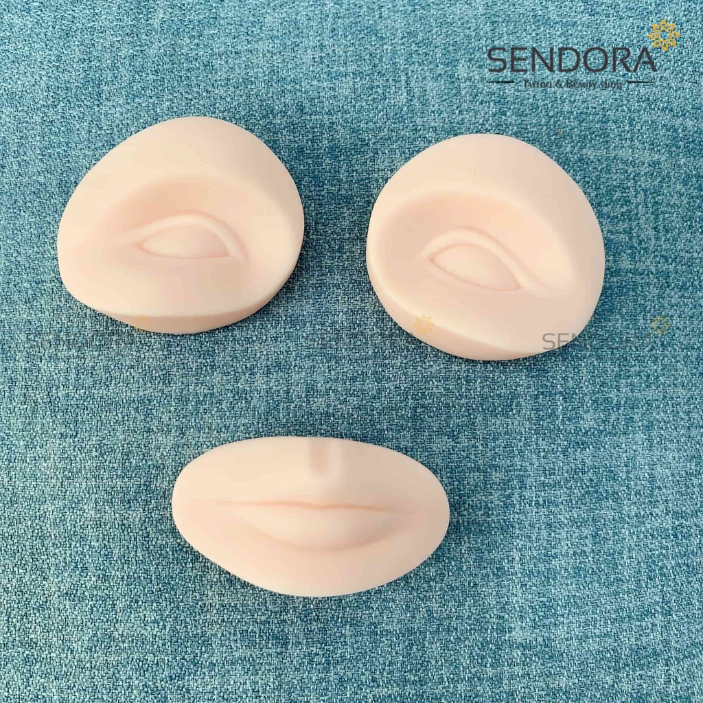 Đầu manocanh silicon mềm học phun xăm, nối mi, massage