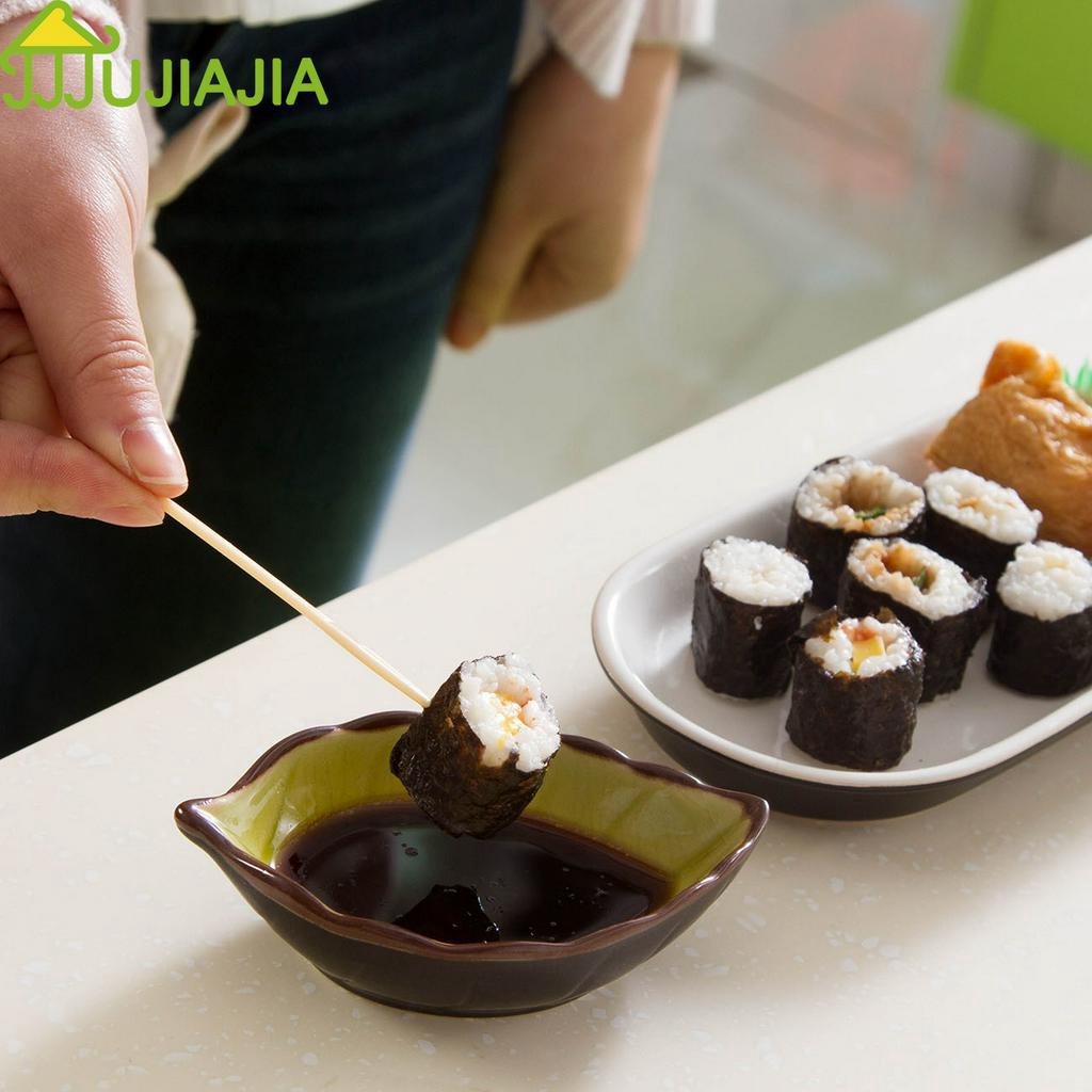 Đĩa đựng gia vị JUJIAJIA bằng gốm sứ thiết kế sáng tạo phong cách Nhật Bản