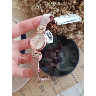 Đồng hồ nữ anne klein ak/3002rgrg dây mesh kim loại nữ tính ...