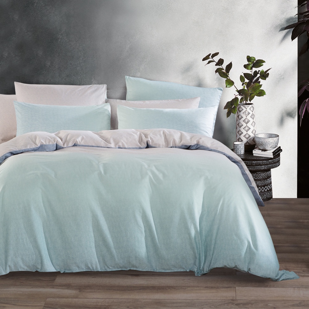 Bộ ga và Vỏ gối AU Hooga Olsen Lima 100% Cotton Sateen, gồm 5 món (King/Queen)