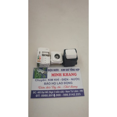 Nhân mạng ( ổ cắm mạng), Hạt 20A  2 cực, hạt tivi, hạt điện thoại S19 Sino ( lắp vào lỗ vuông)