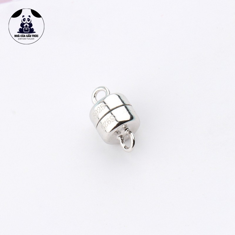 💖Charm bạc s925 gắn nam châm hút nhau (charm treo) làm vòng tay đôi nam nữ size 5x5.8mm - Panda House