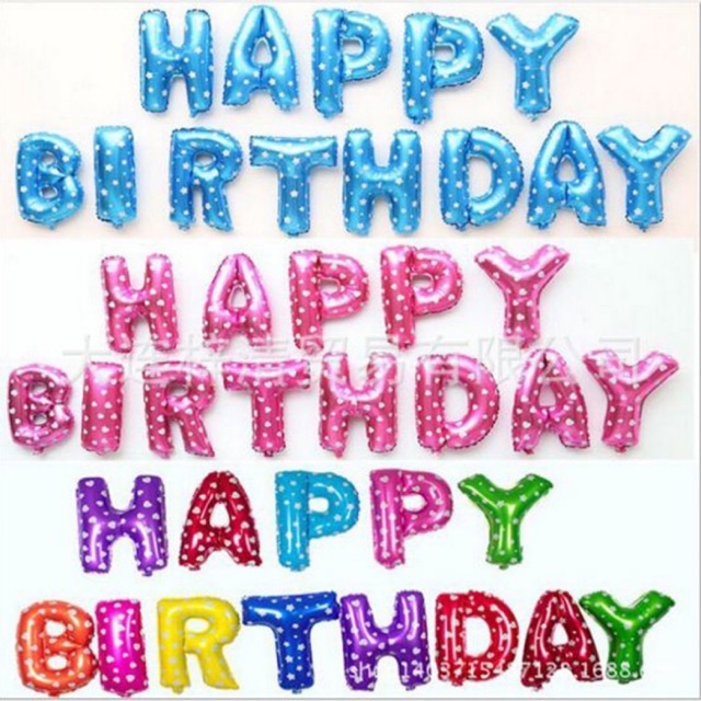 Chuyên sỉ 10 bộ bóng bay sinh nhật happy birthay