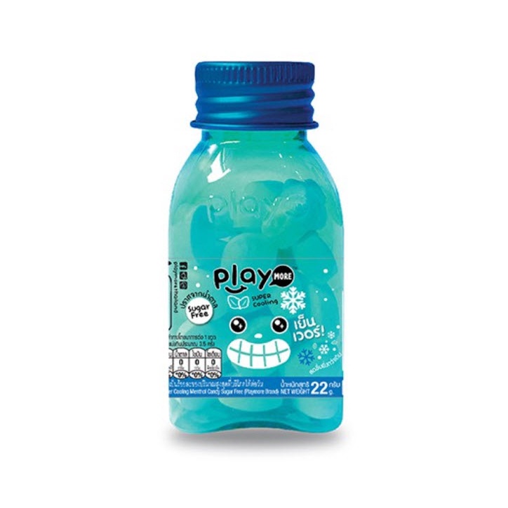 Kẹo ngậm the 5 vị dưa hấu, xí muội, đào, bạc hà , táo Playmore Thái Lan 22g
