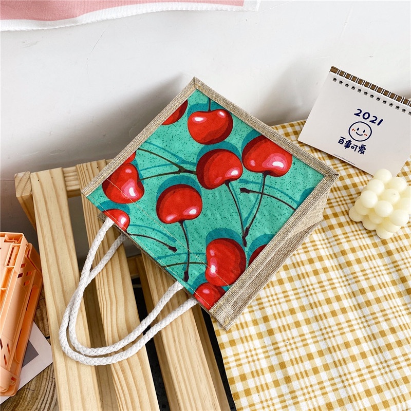 Túi Vải canvas In Hình Cô Gái Dễ Thương Cho Nữ