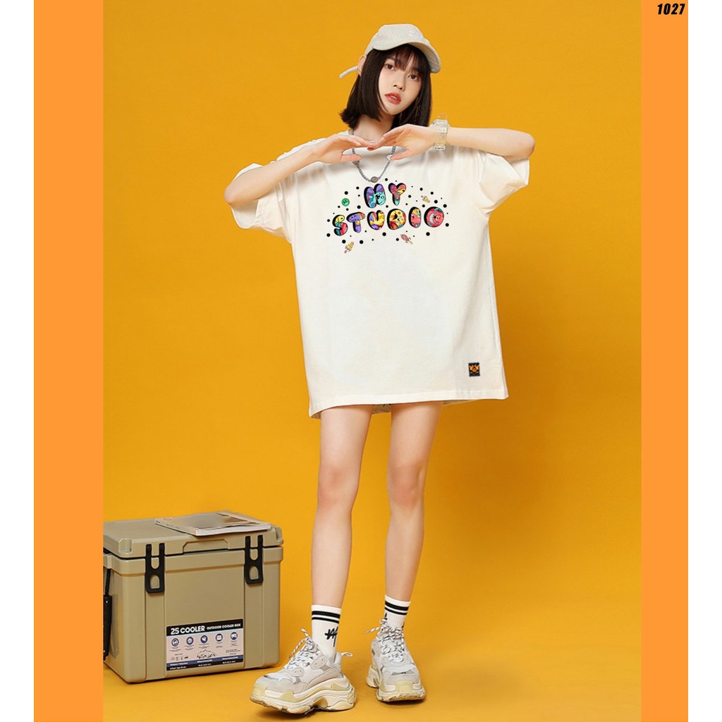 Áo phông nam nữ form rộng tay lỡ HY Studio họa tiết 1027