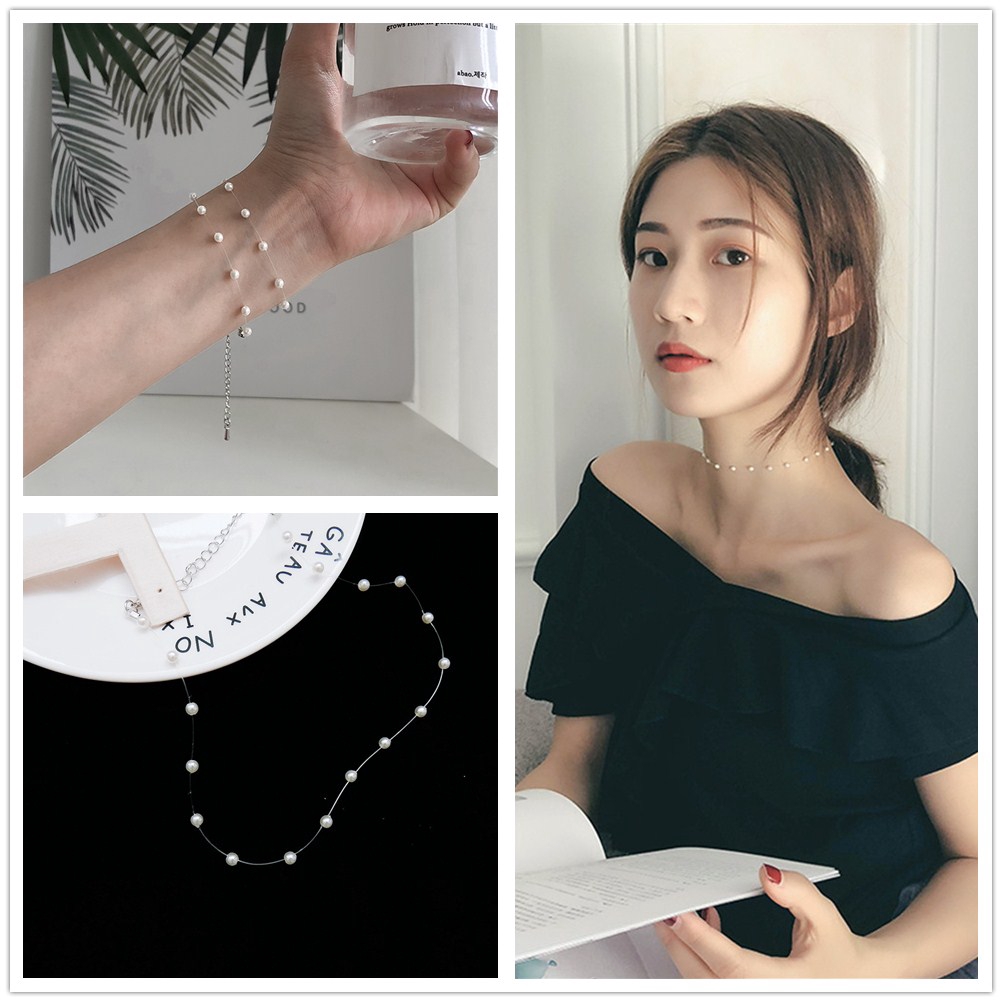 Vòng cổ chuỗi hạt dáng dài đơn giản hợp thời trang