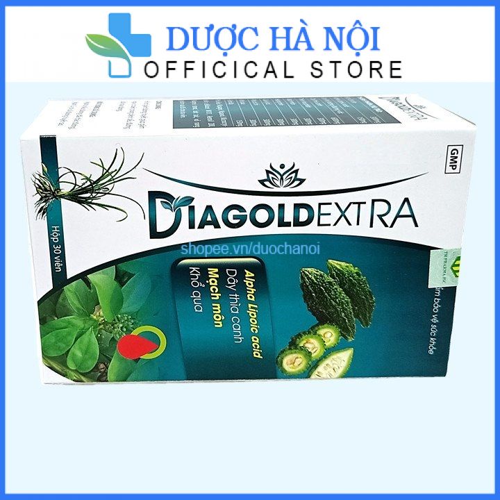 Viên uống giảm Tiểu Đường Diagold Extra- Giúp giảm Cholesterol máu, Cải thiện biến chứng tiểu đường Hộp 30 viên
