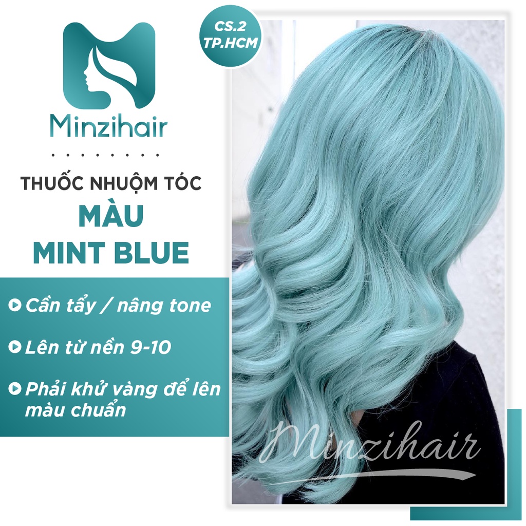 Thuốc Nhuộm Tóc MINT BLUE (Xanh Mint) | KÈM TẨY TÓC - Minzihair