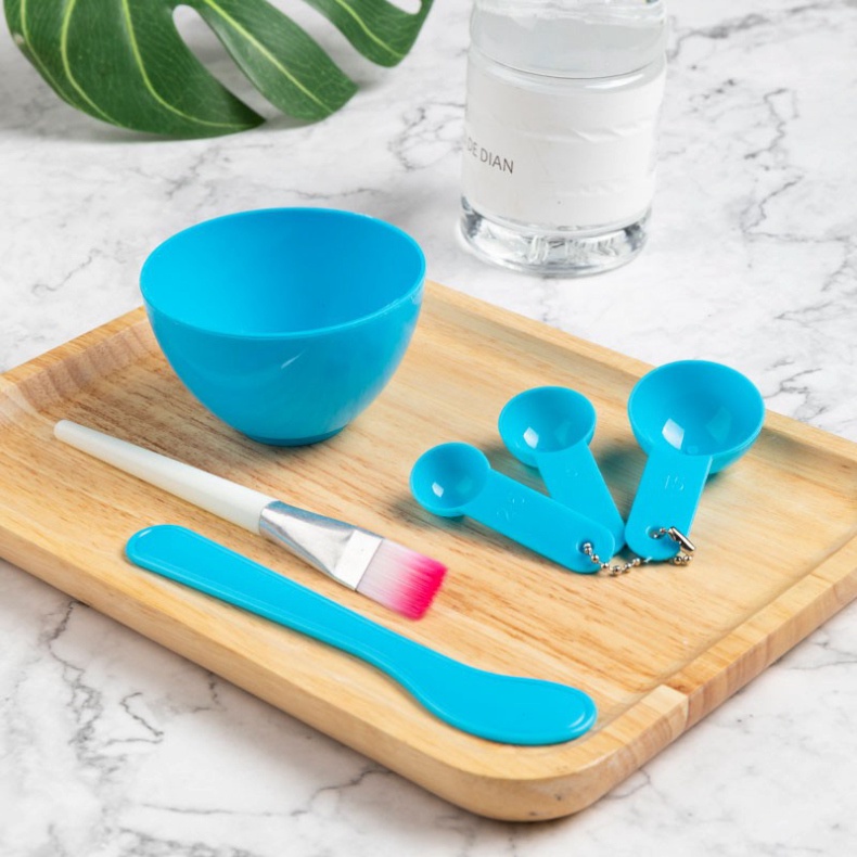 Bộ Bát Trộn Đắp Mặt Nạ 4 Món Kèm Thìa và Cọ Quét Hàng Cao Cấp