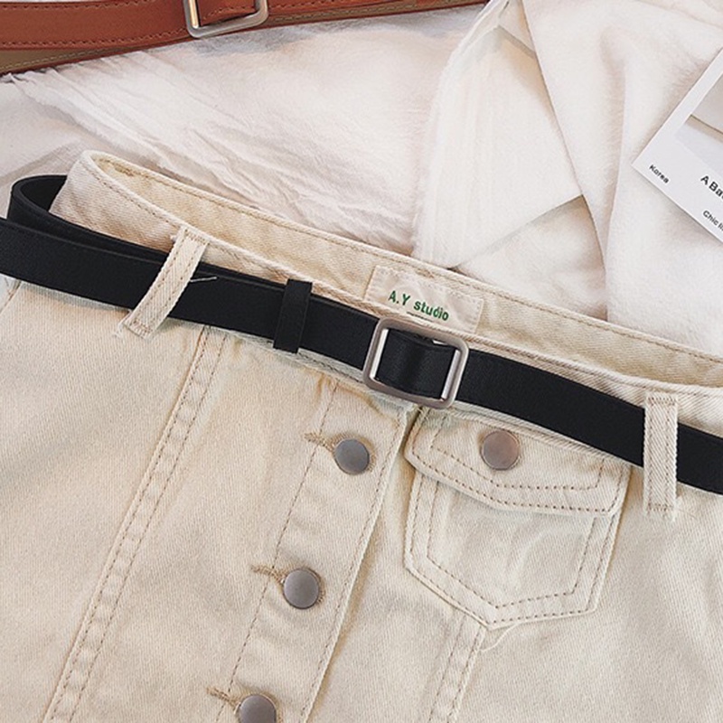 Thắt Lưng Da Pu Khóa Vuông Đơn Giản Thời Trang Hàn Quốc Jp6