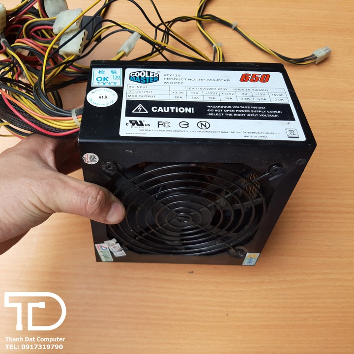 Nguồn máy tính Cooler Master 650W công suất thực - Nguồn Cooler Master 650 RP-650-PCAR