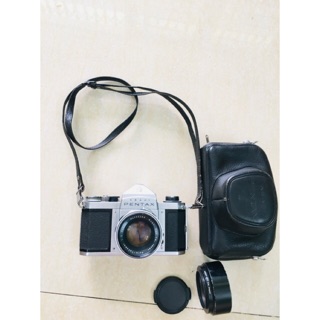 Máy ảnh film Pentax S2 + lens Auto Takumar 55 f2 bản crom 10 lá khẩu khá hiếm, ngàm m42