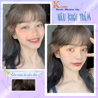 Thuốc nhuộm tóc NÂU TRẦM ÁNH kHÓI không tẩy sử dụng tại nhà nhiều thảo dược giá rẻ kcolor