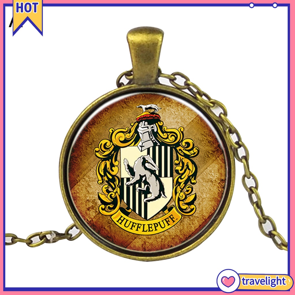 (Travelight) Vòng cổ mặt đá quý tròn họa tiết hoạt hình Gryffindor