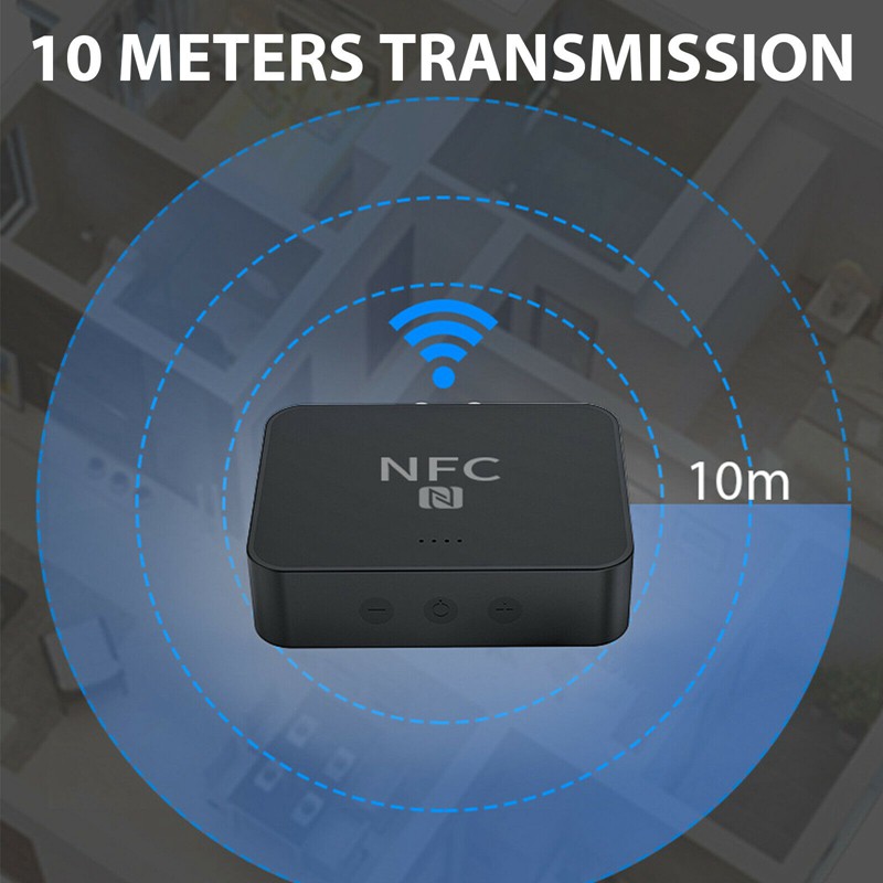 High Quality Bluetooth 5.0 Receiver USB Wireless Aux NFC 2 RCA Audio Adapter