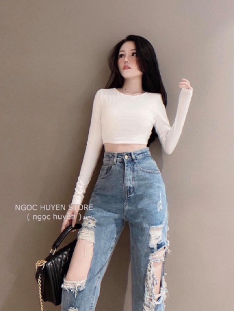 Quần baggy jean rách cá tính 137, kèm ảnh thật chụp sàn | BigBuy360 - bigbuy360.vn
