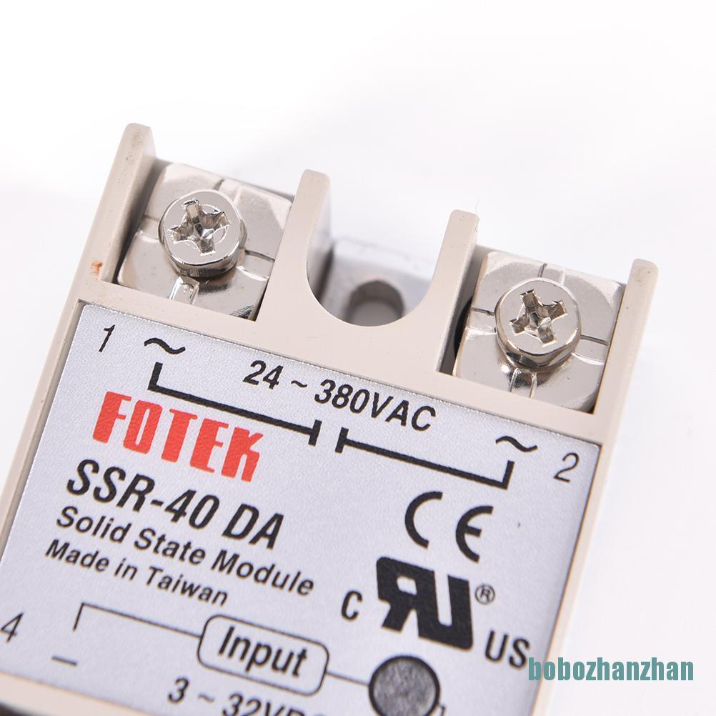 [bobozhanzhan]Industrial Solid State Relay SSR 40A with Protective Flag SSR-40DA 40A DC control AC