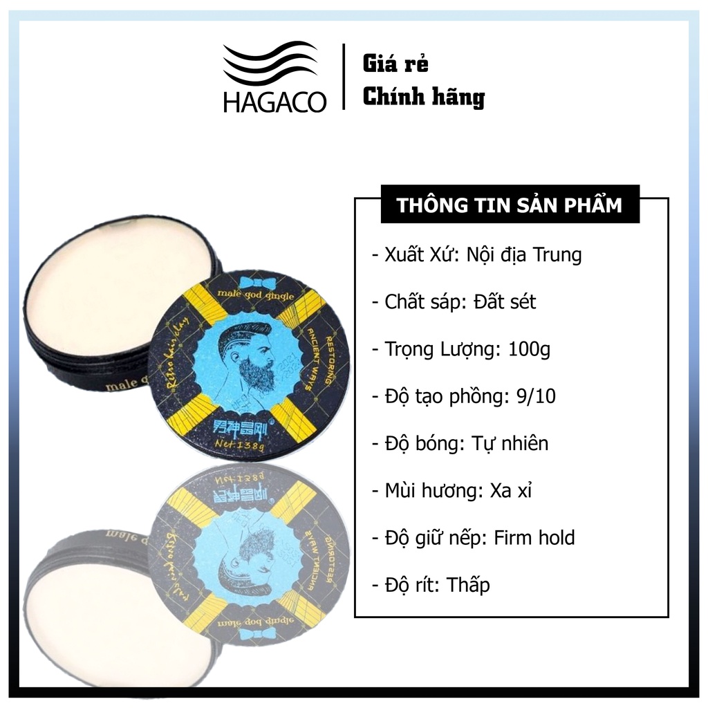 Sáp vuốt tóc dành cho nam MALE GOD GINGLE chính hãng MN16