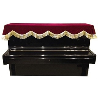 KHĂN PHỦ CHO ĐÀN PIANO MÀU NHUNG ĐỎ SANG TRỌNG (TẶNG KÈM KẸP BẢN NHẠC)