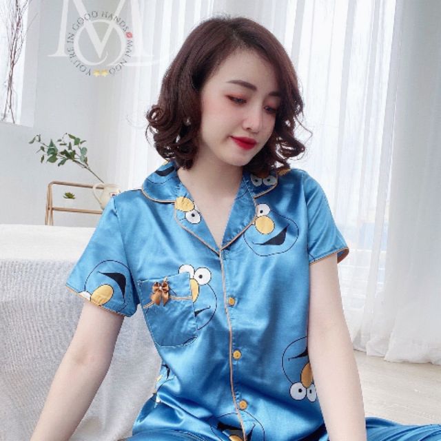 Bộ phi lụa tay cộc quần dài siêu xinh