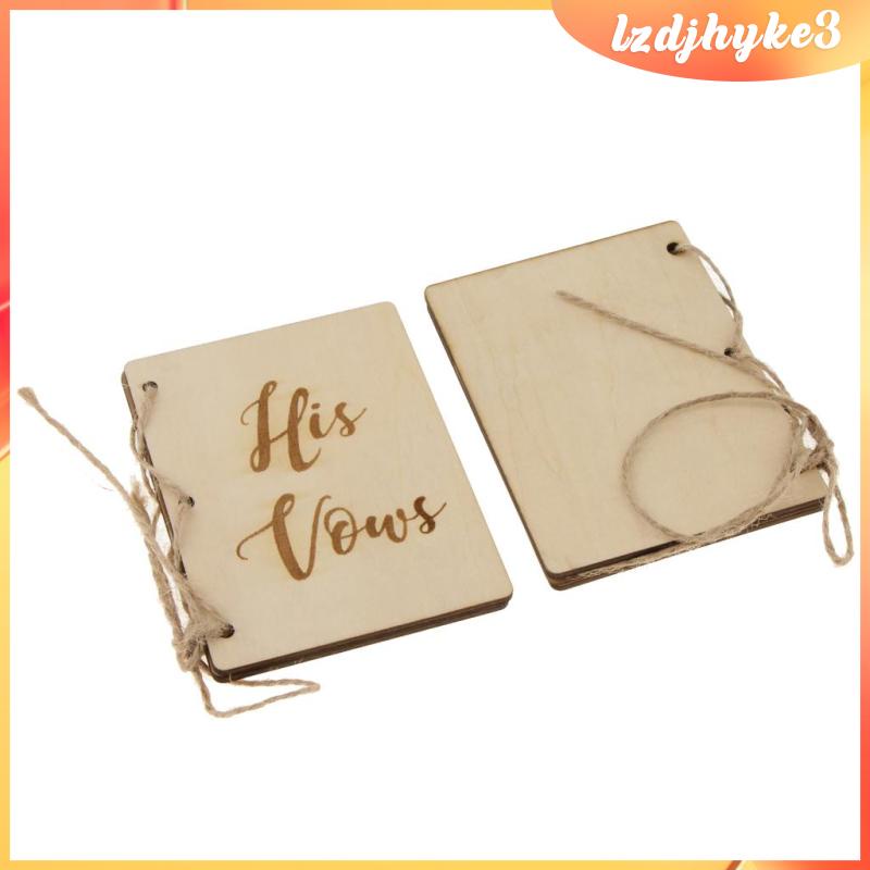 Bộ 2 Cuốn Sách Vow Booklets His / Her Vows Dùng Trang Trí Tiệc Cưới lzdjhyke3