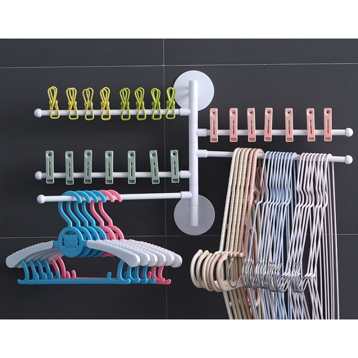 Giá treo khăn nhà tắm 5 nhánh  xoay 180 độ tiện lợi chắc chắn