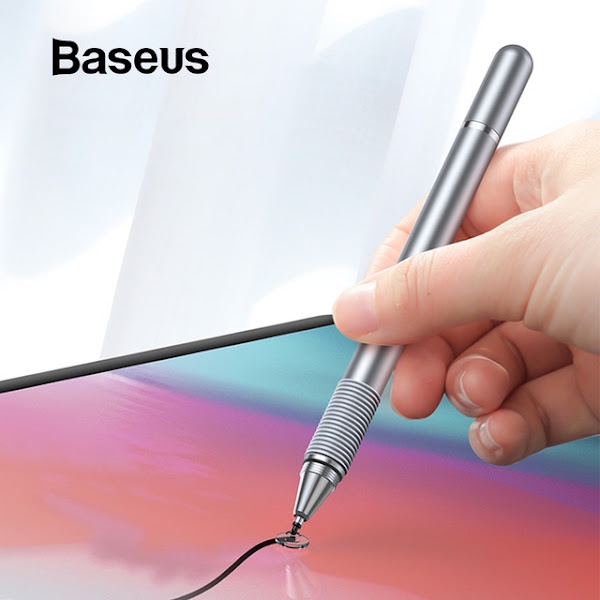 Bút cảm ứng Baseus kiêm bút bi dùng cho điện thoại, máy tính bảng 2 trong 1 Baseus Golden Cudgel Capacitive Stylus Pen