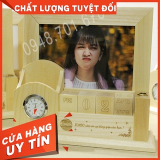 [KHẮC THEO YÊU CẦU] Đồng hồ khung ảnh khắc laser