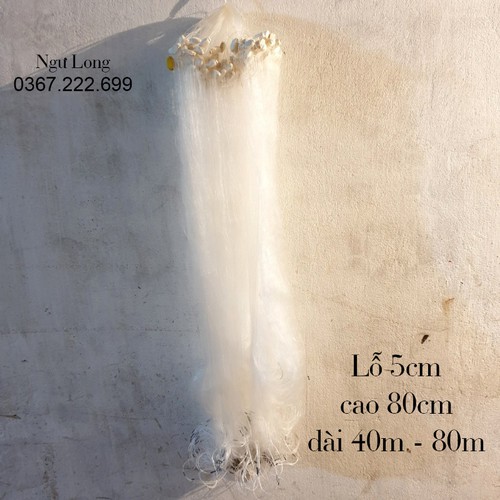 Lưới đánh bắt cá 3 lớp cực nhạy cá cao 80cm dài 45m đến 150m