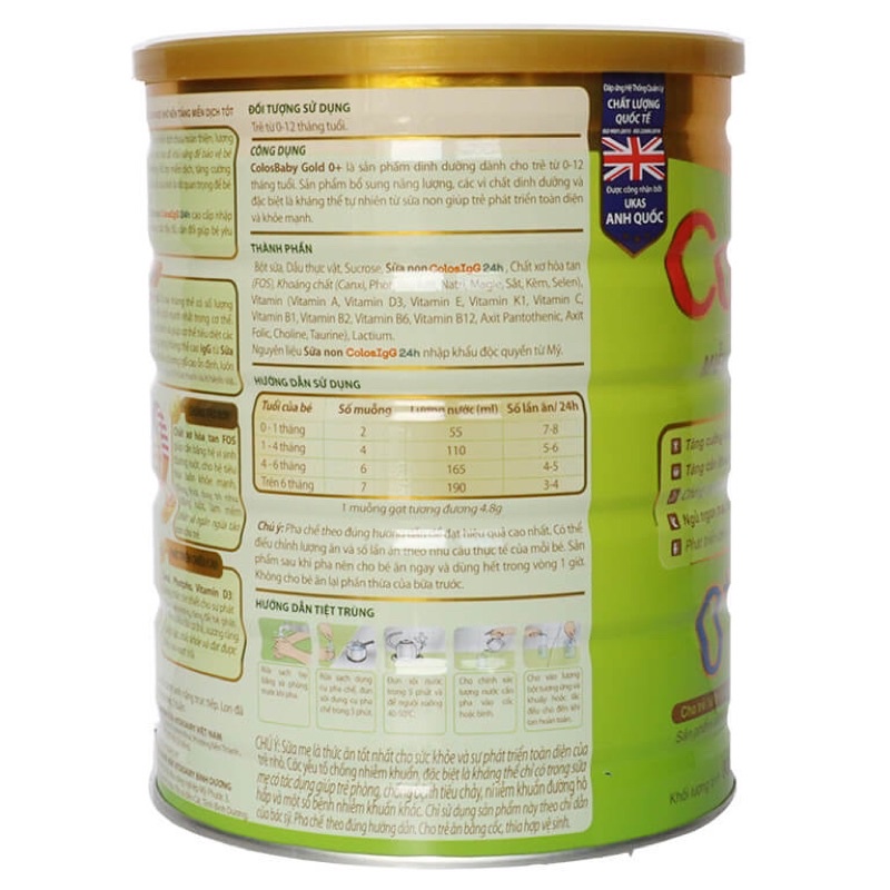 Sữa Colosbaby Gold 0+ 800gr