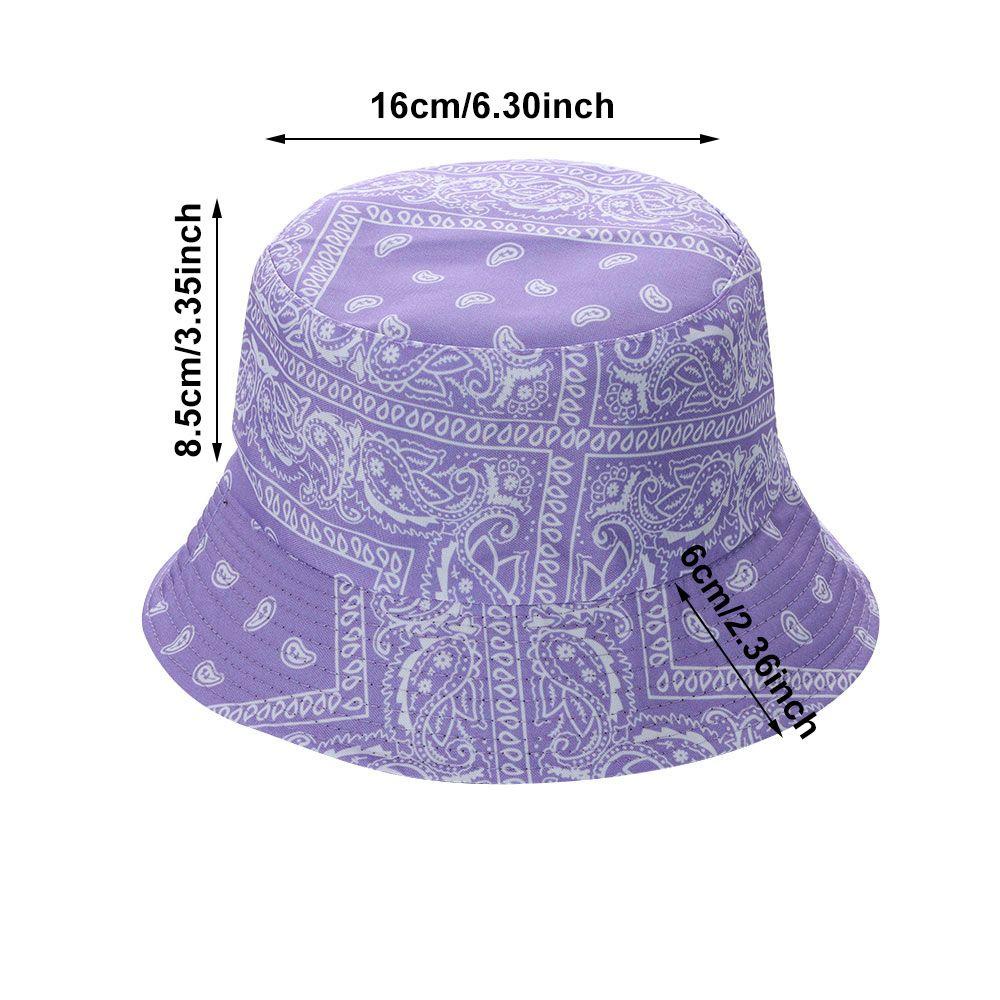 ME Mũ Bucket Hai Mặt In Họa Tiết Paisley Thời Trang Mùa Hè