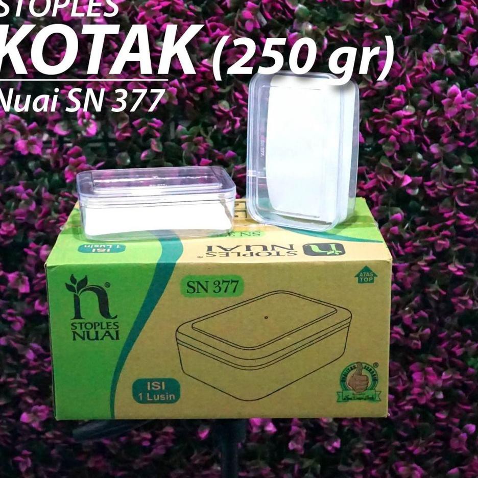 (Bekasi) Mô Hình Lọ Thủy Tinh Hình Chữ Nhật - Sn 377 - Volume 0.25 Kg