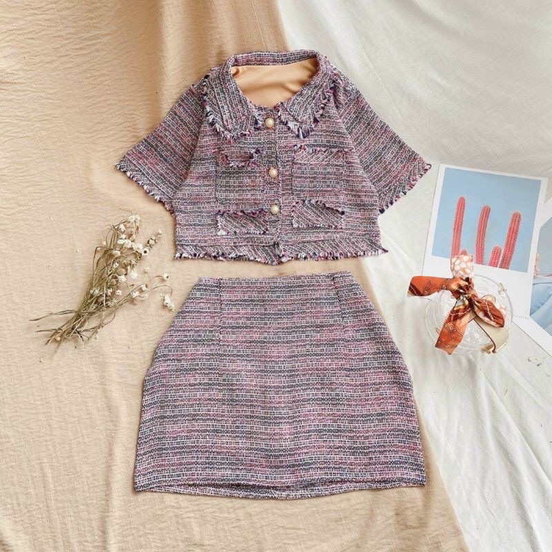 Set bố tím nhạt có lót(sẵn tại shop )