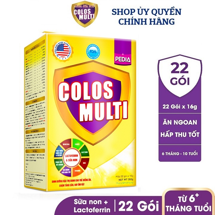 Mama Sữa Non Colos multi Pedia 352g hộp 22 gói