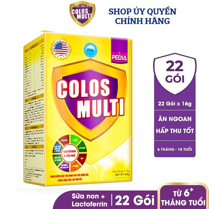 Mama Sữa Non Colos multi Pedia 352g hộp 22 gói [Date 2024]