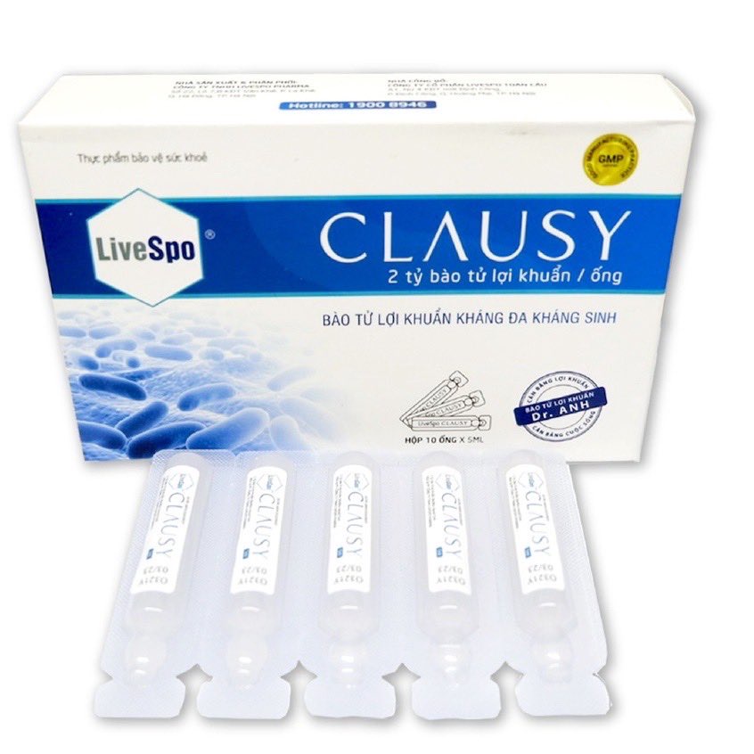 Sản phẩm LiveSpo CLAUSY bổ sung lợi khuẩn, hộp 10 ống – Health Pharmacy