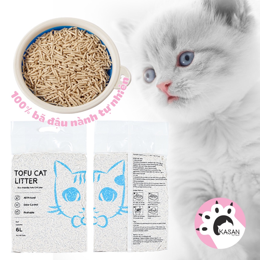 Cát Vệ Sinh Cho Mèo Tofu Cat Litter, Cát đậu nành Vệ Sinh Khử Mùi Diệt Khuẩn