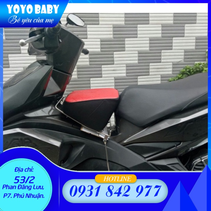 Ghế ngồi xe máy cho bé -Ghế ngồi xe Airblack -Nệm ngồi xe máy -Yên xe em bé