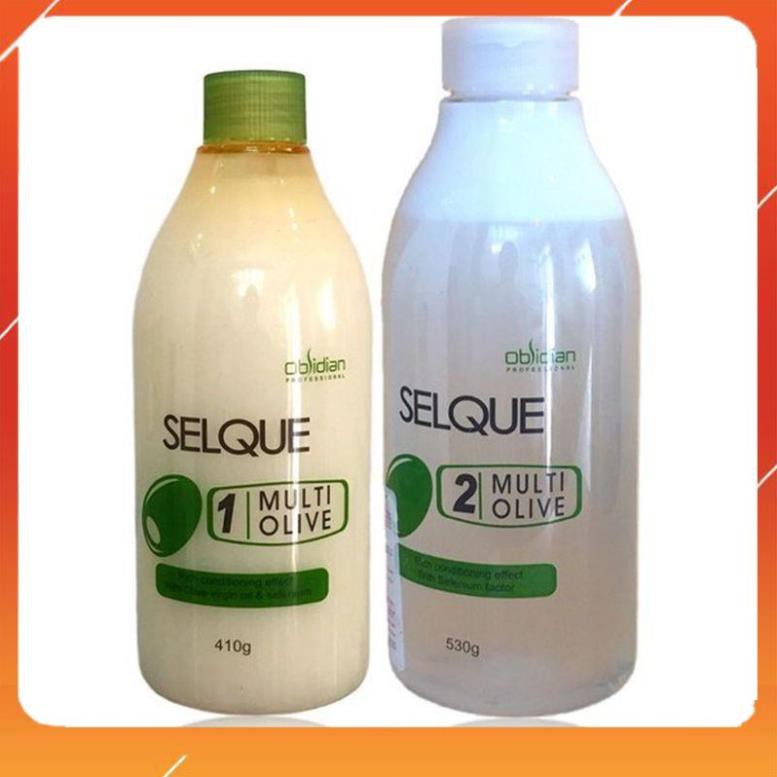 Thuốc uốn lạnh và bấm phồng chân tóc Olive Selque Obsidian 410ml/530ml (KOREA)