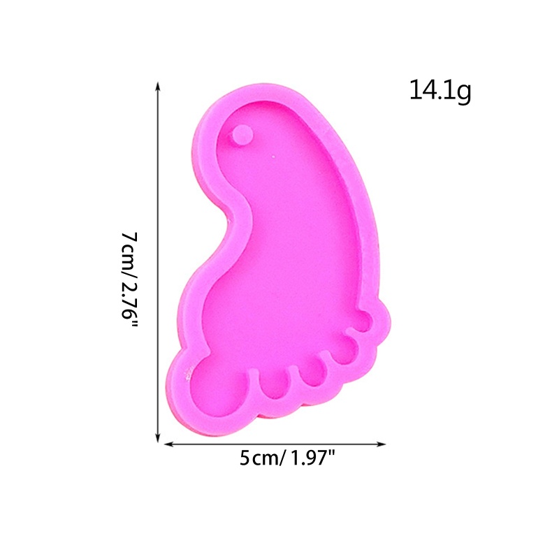 ✿ Khuôn Silicone Làm Móc Khóa Hình Bàn Chân Sáng Tạo